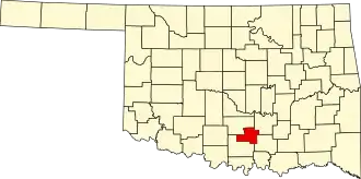 Locatie van Murray County in Oklahoma