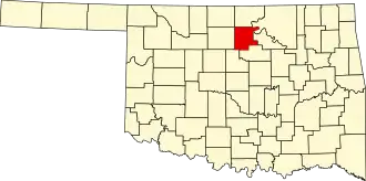 Locatie van Noble County in Oklahoma