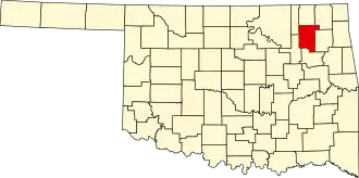 Locatie van Rogers County in Oklahoma