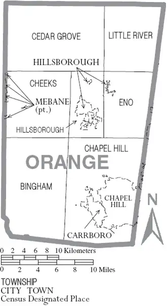 Kaart van Orange County