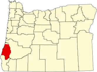Coos County, waar de Coos oorspronkelijk woonden.