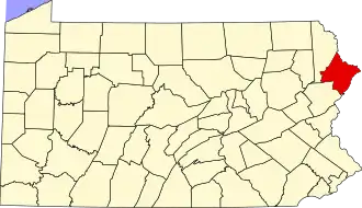 Locatie van Pike County in Pennsylvania