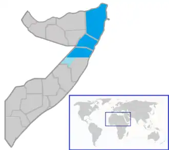 Kaart van Puntland