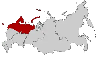 Kaart van Noordwestelijk Federaal District