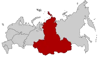 Kaart van Federaal District Siberië