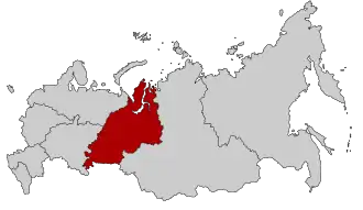 Kaart van Federaal District Oeral