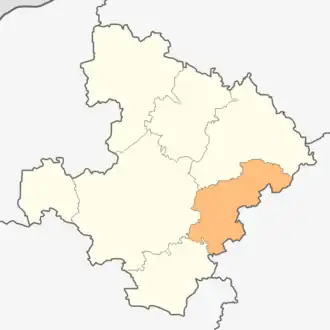 De ligging van Samoeil in de oblast Razgrad