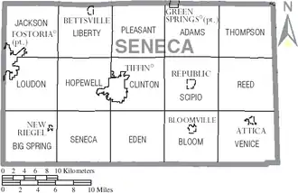 Kaart van Seneca County