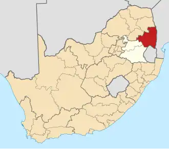 Ligging Ehlanzeni District Municipality