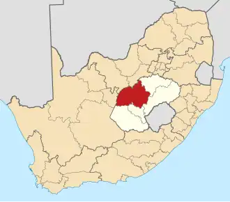 Ligging Lejweleputswa District Municipality