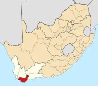 Ligging Overberg District Municipality