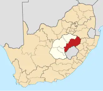 Ligging Thabo Mofutsanyana District Municipality