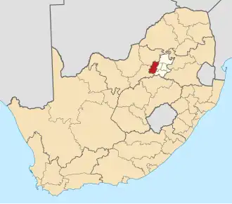 Ligging West Rand District Municipality