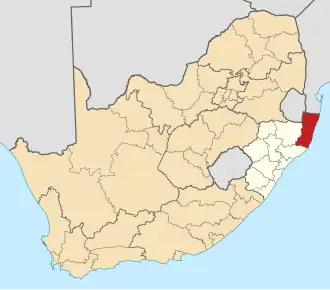 Ligging Umkhanyakude District Municipality