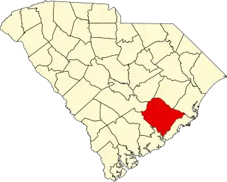 Locatie van Berkeley County in South Carolina