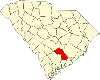 Locatie van Dorchester County in South Carolina