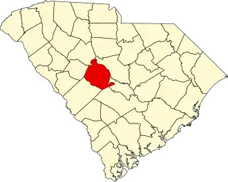 Locatie van Lexington County in South Carolina