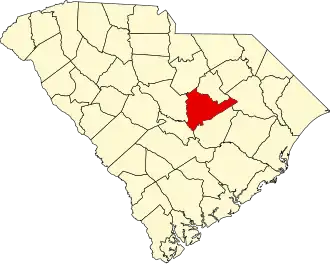 Locatie van Sumter County in South Carolina