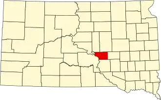 Locatie van Buffalo County in South Dakota