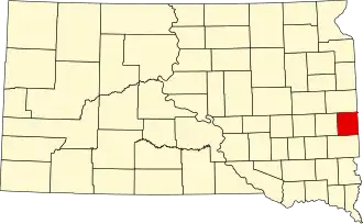 Locatie van Moody County in South Dakota