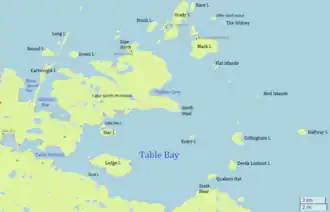 Kaart van Devils Lookout Island