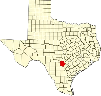 Locatie van Bexar County in Texas