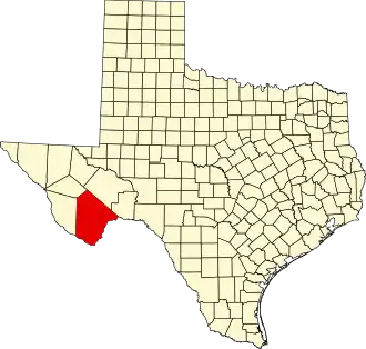 Locatie van Brewster County in Texas
