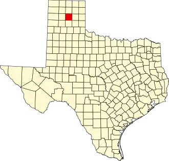 Locatie van Carson County in Texas