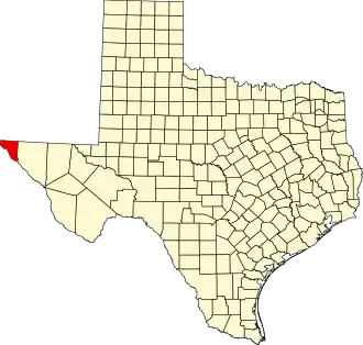 Locatie van El Paso County in Texas