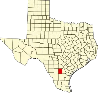 Locatie van McMullen County in Texas