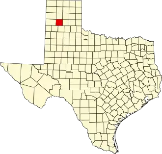 Locatie van Randall County in Texas