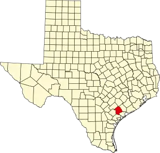 Locatie van Victoria County in Texas
