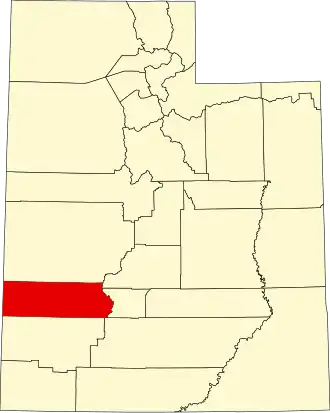 Locatie van Beaver County in Utah