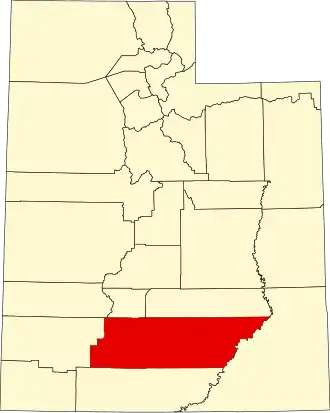 Locatie van Garfield County in Utah