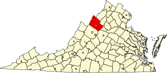Locatie van Rockingham County in Virginia