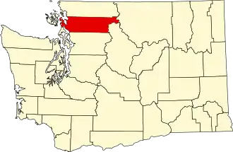 Locatie van Skagit County in Washington
