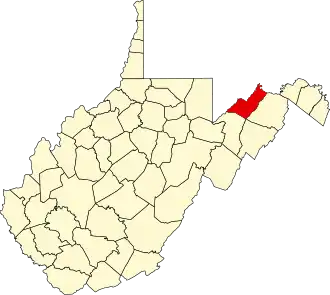 Locatie van Mineral County in West Virginia