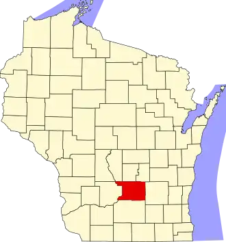 Locatie van Columbia County in Wisconsin