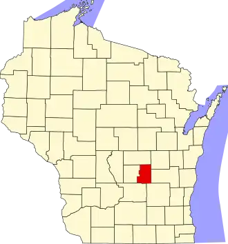 Locatie van Green Lake County in Wisconsin