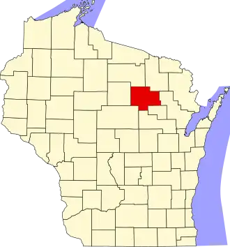 Locatie van Langlade County in Wisconsin