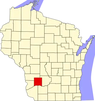 Locatie van Richland County in Wisconsin
