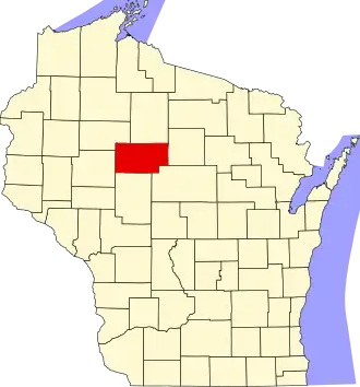 Locatie van Taylor County in Wisconsin