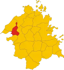 Locatie van Aggius in Olbia-Tempio (OT)