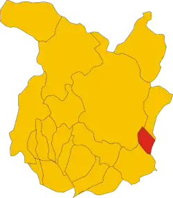 Locatie van Agliana in Pistoia (PT)