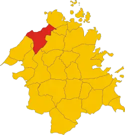 Locatie van Aglientu in Olbia-Tempio (OT)