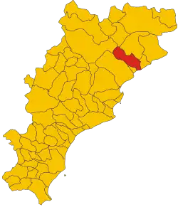 Locatie van Albisola Superiore in Savona (SV)