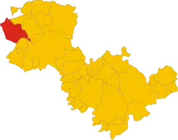 Locatie van Allerona in Terni (TR)