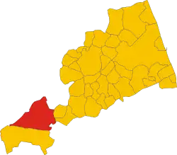 Locatie van Amandola in Fermo (FM)