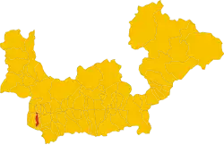 Locatie van Andalo Valtellino in Sondrio (SO)