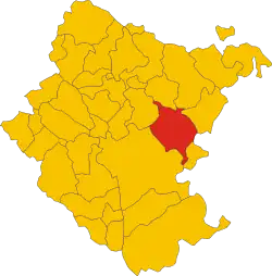 Locatie van Anghiari in Arezzo (AR)